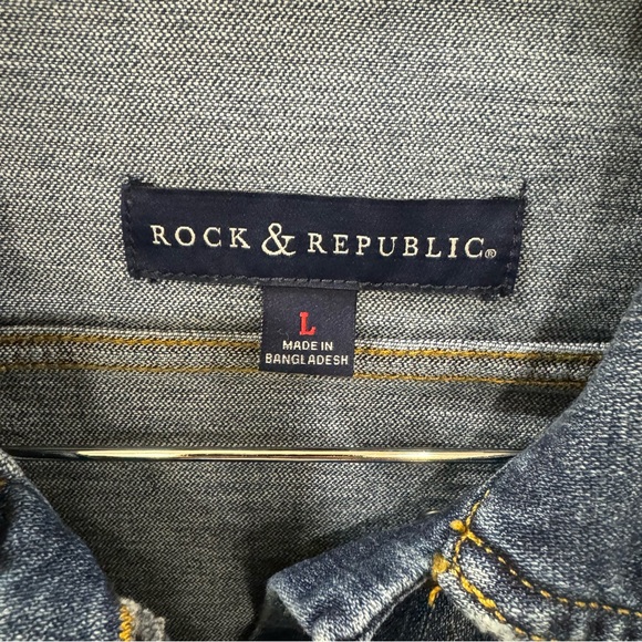 Rock & Republic Distressed Jean Jacket - Picture 3 of 9